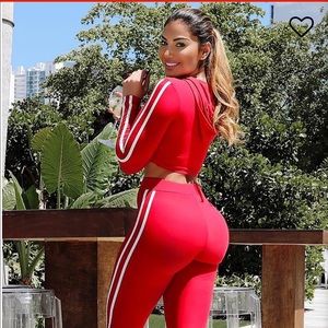 Fashion Nova Tennis Courts II Set - Red/White